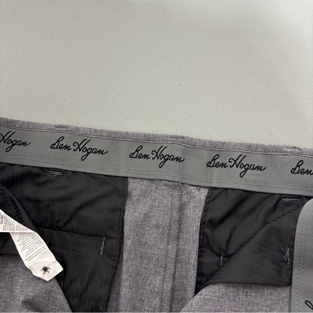 Ben Hogan Men's Gray Golf Pant Size 36x30 Casual Athletic Flat Front Pockets - Picture 6 of 10